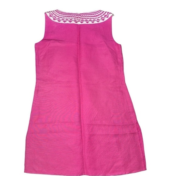 Dana Buchman Pink Sleeveless Linen Silk Blend Dress Women’s Size 4 - Picture 2 of 6